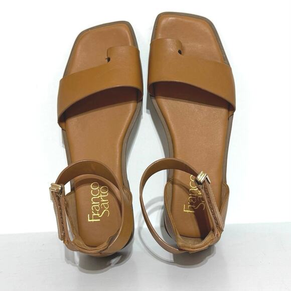 Franco Sarto Miras Women’s Size 7 Tan Leather Toe Loop Ankle Strap Sandal - Picture 8 of 12